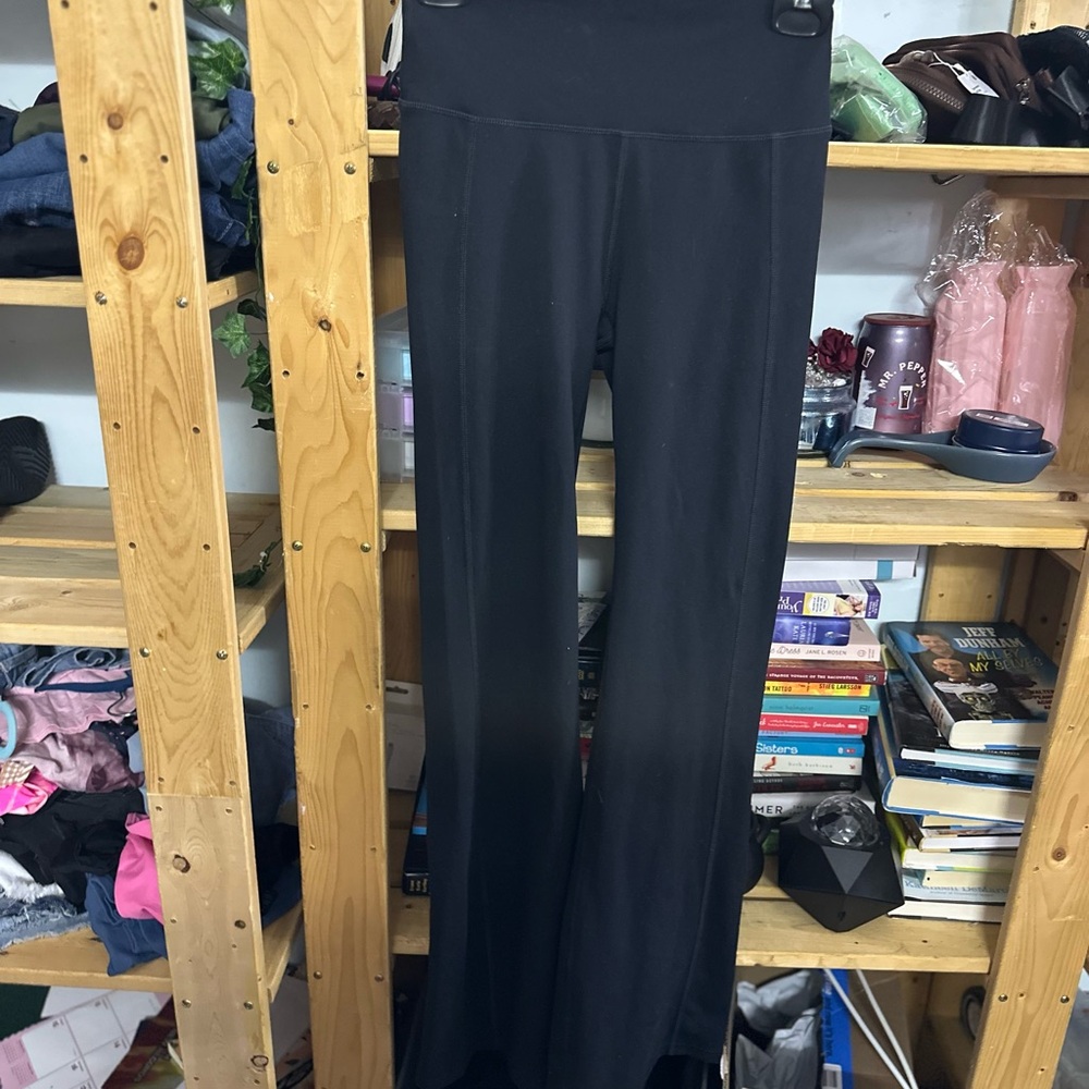 Women's Black High-Waisted Black Flared Yoga Pants